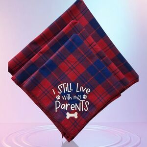 Red and Blue Plaid Bandana